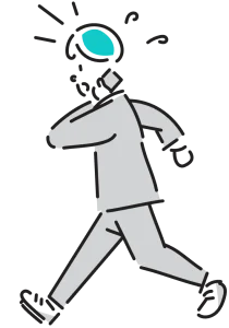 走りながら電話をするビジネスマンのイラスト